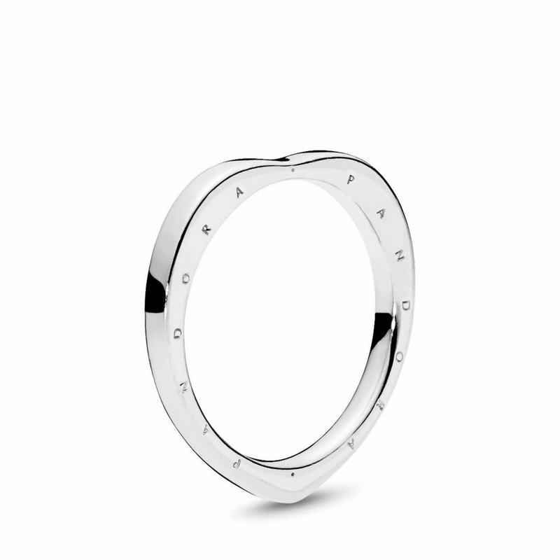 Pandora Signature Arcs Of Love Stackable Ring Ireland - Sterling Silver - 358276KCG